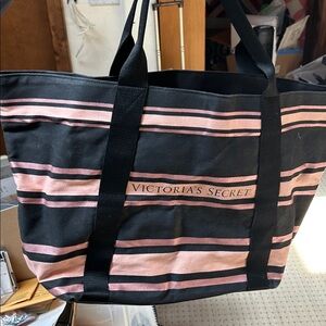 Victoria's Secret Black and Pink Tote